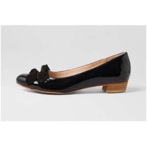 Django & Juliette Edita Dj Black Natural Heel Patent Suede Black Natural Heel Shoes Womens Shoes Casual Flat Shoes
