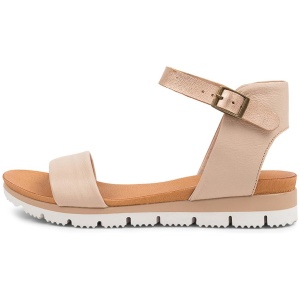 Django & Juliette Londona Dj Nude Rose Gold Leather Nude Rose Gold Sandals Womens Shoes Casual Sandals Flat Sandals