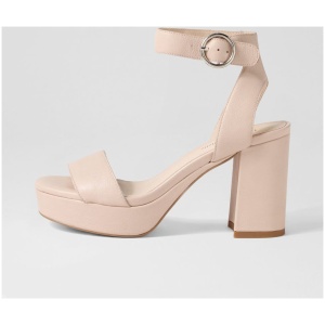 Django & Juliette Oita Dj Nude Leather Nude Sandals Womens Shoes Dress Heeled Sandals