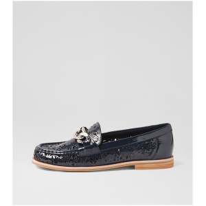Django & Juliette Quexx Dj Navy Patent Leather Navy Shoes Womens Shoes Casual Flat Shoes