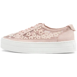 Django & Juliette Serenos Dj Dusty Pink Pink Leather Flower Dusty Pink Pink Sneakers Womens Shoes Casual Casual Sneakers