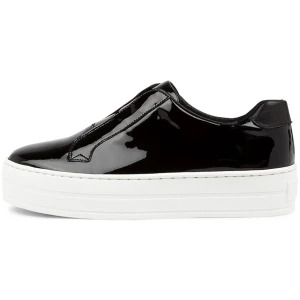 Django & Juliette Shia Dj Black White Sole Patent Leather Black White Sole Sneakers Womens Shoes Casual Casual Sneakers