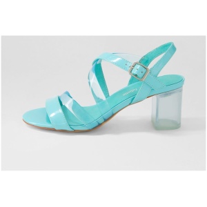 Django & Juliette Slava Dj Aquamarine Aqua Heel Multi Aquamarine Aqua Heel Sandals Womens Shoes Dress Heeled Sandals