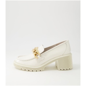 Django & Juliette Zusak Dj Ivory Patent Leather Ivory Shoes Womens Shoes Casual Heeled Shoes