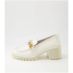 Django & Juliette Zusak Dj Ivory Patent Leather Ivory Shoes Womens Shoes Casual Heeled Shoes