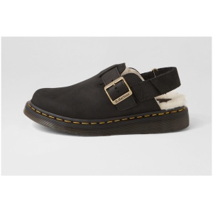 Dr Marten Jorge Ii Mule Dm Black Natural Leather Black Natural Shoes Womens Shoes Casual Flat Shoes