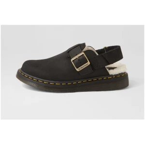 Dr Marten Jorge Ii Mule Dm Black Natural Leather Black Natural Shoes Womens Shoes Casual Flat Shoes