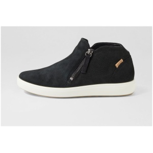 Ecco 430243 Soft 7 Ek Black Nubuck Black Boots Womens Shoes Casual Ankle Boots