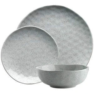Ecology Speckle 12 Piece Stoneware Dinner Set Duck Egg