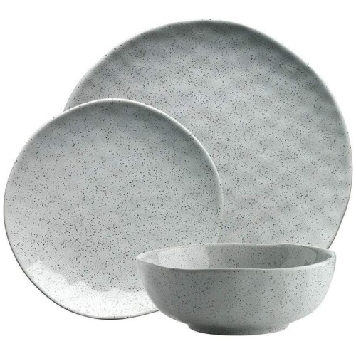 Ecology Speckle 12 Piece Stoneware Dinner Set Duck Egg