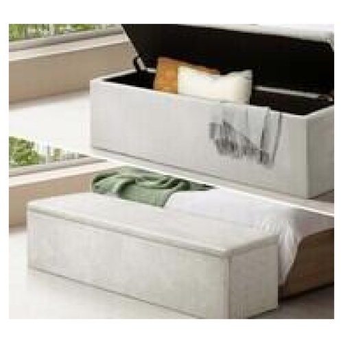 Edie Storage Ottoman Neutral