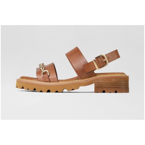 Eos Gil Eo Brandy Leather Brandy Sandals Womens Shoes Casual Heeled Sandals