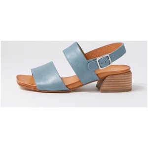 Eos Saige Eo Azurro Leather Azurro Sandals Womens Shoes Casual Heeled Sandals