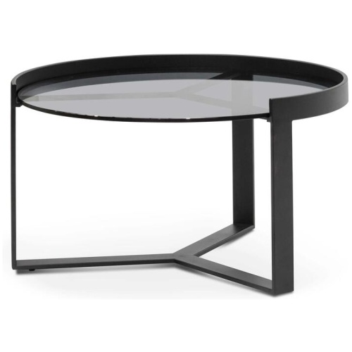 Ex Display - Marcel 70cm Glass Round Coffee Table - Medium by Interior Secrets - AfterPay Available