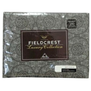 Fieldcrest Cotton Reversible Mandala Charcoal Quilt Cover Set Queen