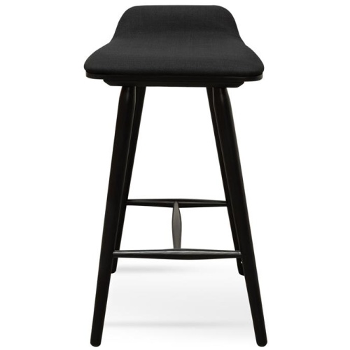 Finn 65cm Fabric Bar Stool - Black - Last One by Interior Secrets - AfterPay Available