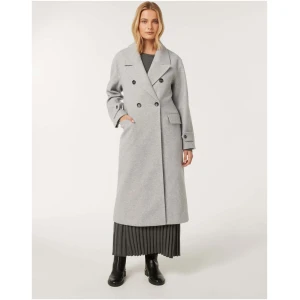 Forever New Women's Belinda Soft Shoulder Coat in Light Grey Marle