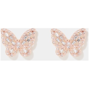 Forever New Women's Beverly Butterfly Stone Stud Earrings in Rose Gold