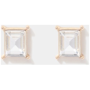 Forever New Women's Billie Baguette Crystal Stud Earrings in Gold/Crystal