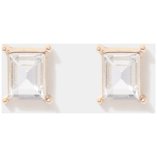 Forever New Women's Billie Baguette Crystal Stud Earrings in Gold/Crystal