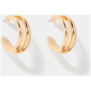 Forever New Women's Devon Double Hoop Earrings in Gold Plated