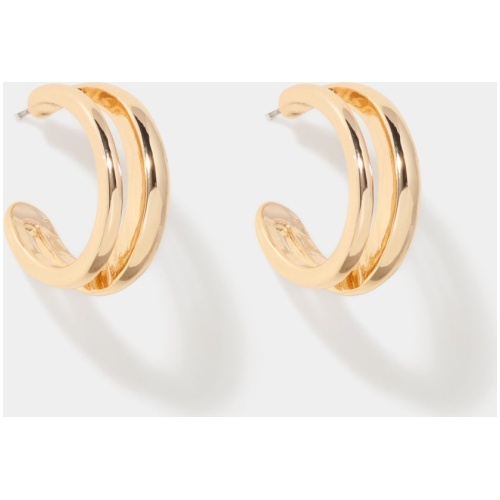 Forever New Women's Devon Double Hoop Earrings in Gold Plated