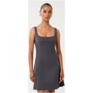 Forever New Women's Eada Petite Pleated Mini Dress in Grey Marle Co-Ord
