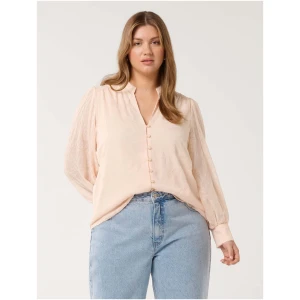 Forever New Women's Esme Curve Plus Size Embroidered Blouse in Peach Dust
