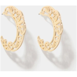 Forever New Women's Farah Filigree Hoop Earrings in Gold