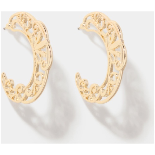 Forever New Women's Farah Filigree Hoop Earrings in Gold