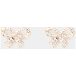 Forever New Women's Gabi Diamanté Bow Stud Earrings in Crystal