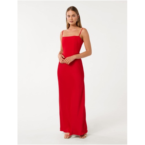Forever New Women's Marli Corset Maxi Dress in Barbados Cherry