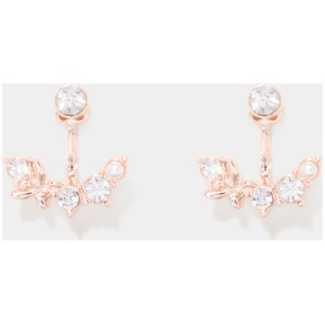 Forever New Women's Pandora Pretty Front Back Earring in Rose Gold/Crystal