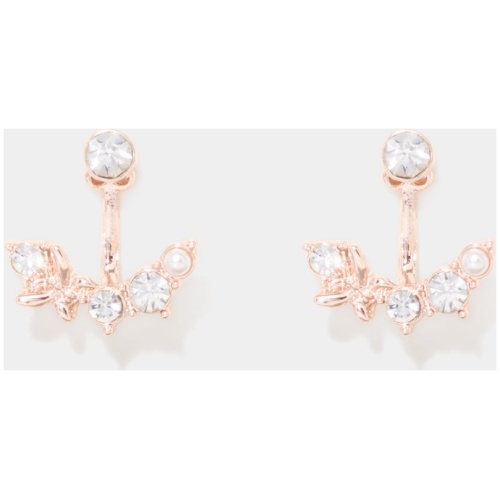 Forever New Women's Pandora Pretty Front Back Earring in Rose Gold/Crystal