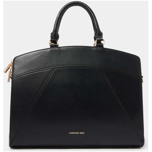 Forever New Women's Patricia Panel Laptop Tote Bag in Black