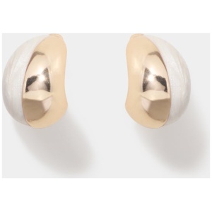 Forever New Women's Perla Panel Teardrop Earrings in Gold/Ivory