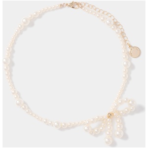 Forever New Women's Philippa Pearl Bow Necklace