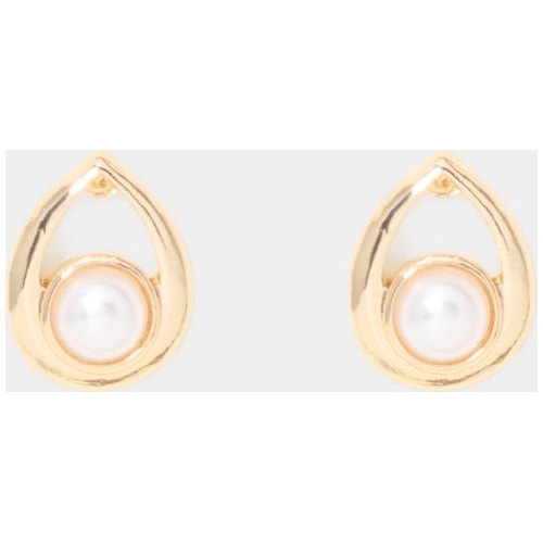 Forever New Women's Sanchia Small Pearl Teardrop Earrings in Pearl/Gold