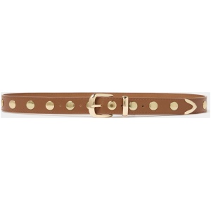 Forever New Women's Selene Studded Jeans Belt in Tan
