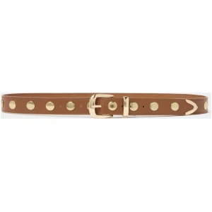 Forever New Women's Selene Studded Jeans Belt in Tan