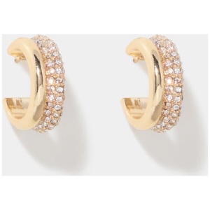 Forever New Women's Sia Small Stone Hoop Earrings in Gold/Crystal
