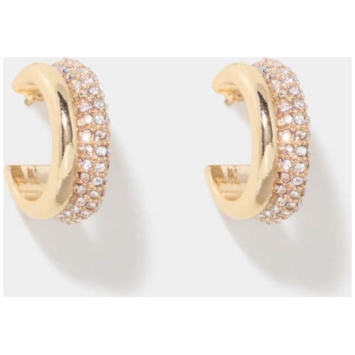 Forever New Women's Sia Small Stone Hoop Earrings in Gold/Crystal