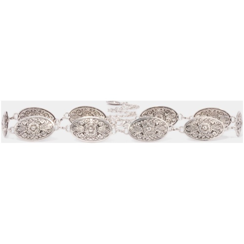 Forever New Women's Tahnee Disc Belt in Silver