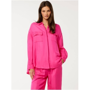 Forever New Women's Verity Oversized Shirt in Pink