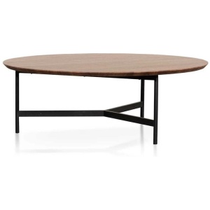 Frazier 100cm Wooden Round Coffee Table - Walnut - Last One by Interior Secrets - AfterPay Available