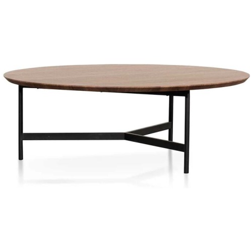 Frazier 100cm Wooden Round Coffee Table - Walnut - Last One by Interior Secrets - AfterPay Available
