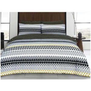 Gene Digital Black Quilt Cover Set King