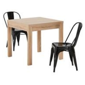 Havana 2 Seater Dining Set With Replica Tolix 2.0 Chairs Black