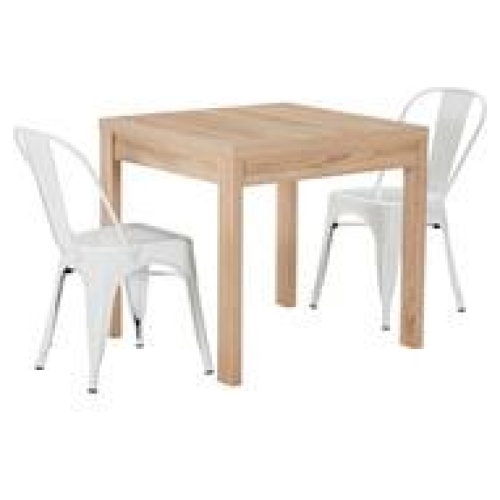 Havana 2 Seater Dining Set With Replica Tolix 2.0 Chairs White