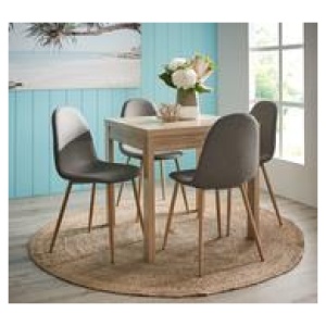 Havana 4 Seater Dining Set With Samba Chairs Grey